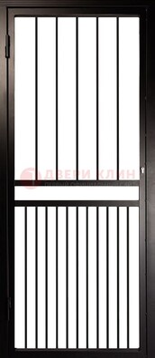 Коричневая одностворчатая железная решетчатая дверь ДР-24 в Котельниках