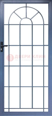 Синяя металлическая решетчатая дверь ДР-28 в Котельниках