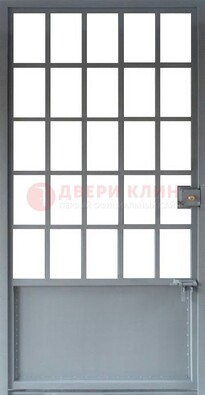 Металлическая решетчатая дверь в сером цвете ДР-7 в Котельниках
