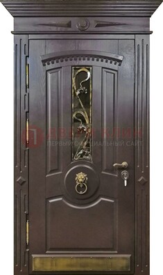 Элитная стальная дверь Винорит стекло и ковка ДСК-267 в Самаре