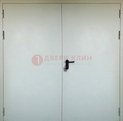 Белая металлическая техническая дверь ДТ-8 в Кингисеппе