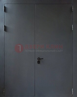 Черная распашная тамбурная дверь Порошок ДТМ-46 в Павловском Посаде