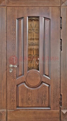 Входная дверь с виноритом и стеклом ДВТ-161 в Чебоксарах