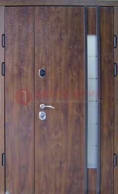 Стальная дверь с виноритом и стеклом ДВТ-187 в Котельниках