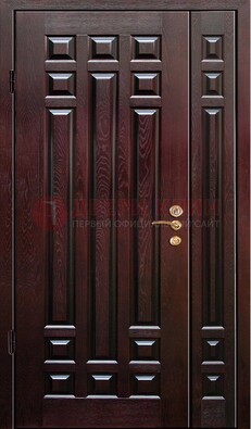 Коричневая металлическая дверь с виноритом ДВТ-20 в Котельниках