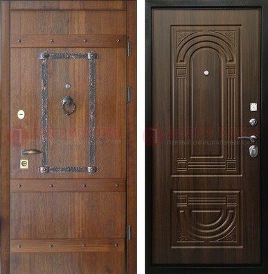 Темная стальная дверь с виноритом ДВТ-232 в Казани