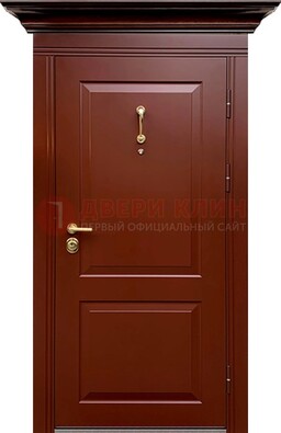 Красная железная дверь винорит для частного дома ДВТ-251 в Котельниках