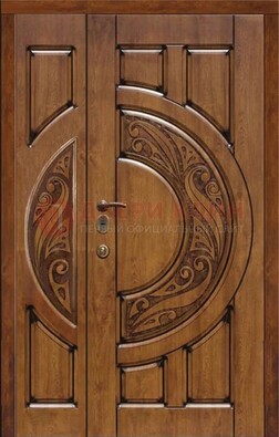 Коричневая входная дверь с виноритом ДВТ-5 в Можайске