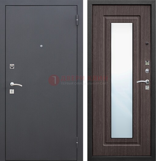 Металлическая дверь с зеркалом ДЗ-41