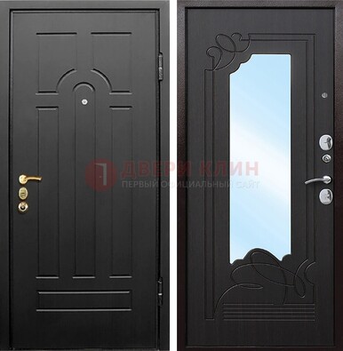 Входная стальная дверь с МДФ Венге и зеркалом ДЗ-56 в Котельниках